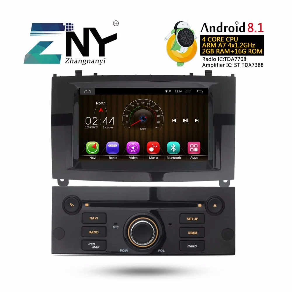 7 &quotAndroid 8 1 автомобильный Стерео Авторадио для peugeot 407 gps навигация FM RDS Wi Fi BT