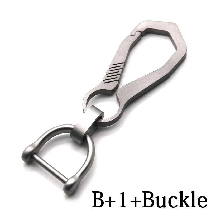 B1Buckle Брелок из настоящего титанового сплава для мужчин EDC, легкий титановый брелок с подвеской, брелки для ключей, инструмент Quickdraw, креативный брелок - Цвет: B1Buckle