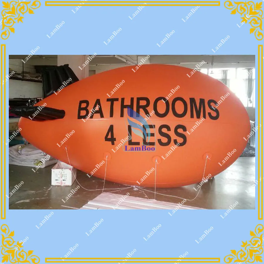 Все DHL Бесплатная доставка 4 м/13 футов Длинные оранжевые надувные дирижабль с