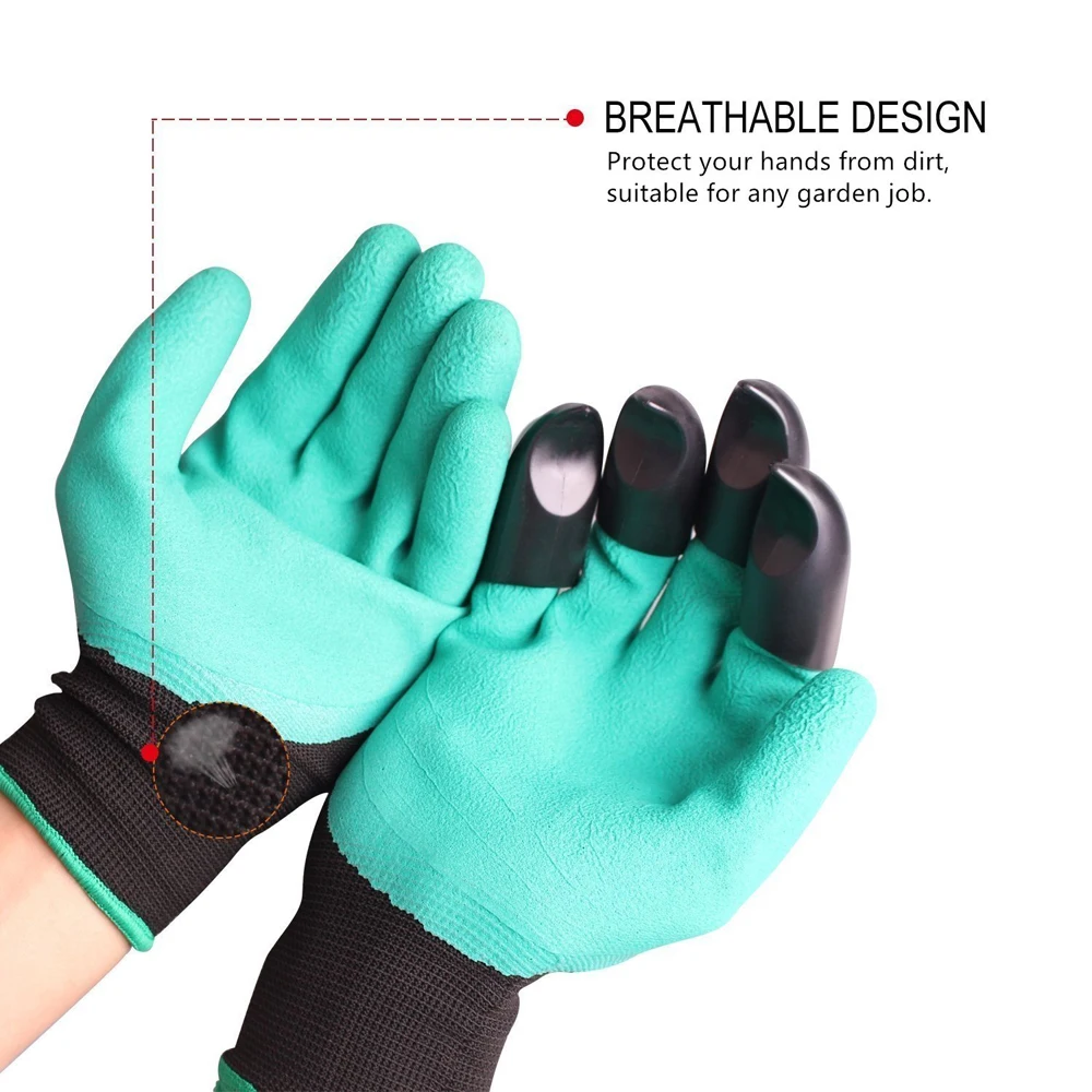 1 пара резиновых полиэфирных строителей садовые генильные перчатки 4 из АБС