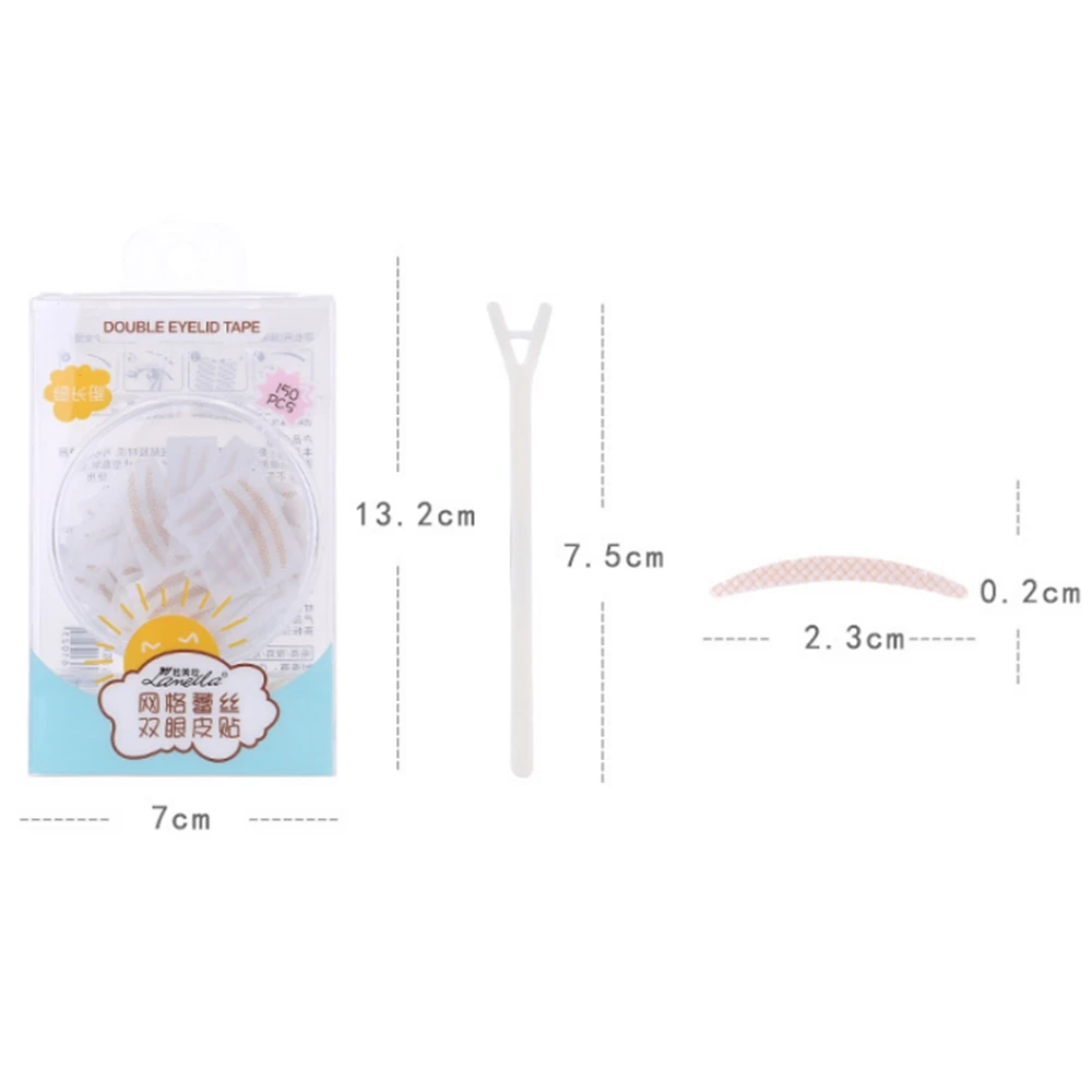 150 пар Двойной век Лента волокна Инструменты Глаза наклейки для скотч клей