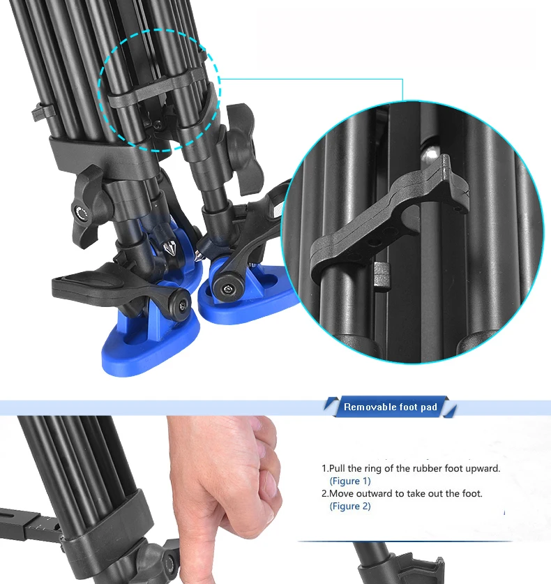 Benro BV6/BV4/BV8/BV10 серия штатив для камеры Регулируемый демпфирующий гидравлический PTZ фото Профессиональный штатив