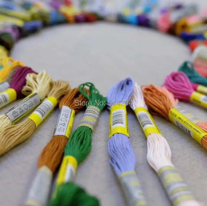 447 цветов DMC 12 мотков ярдов двойная мерсеризованная нить из шести нитей хлопковая