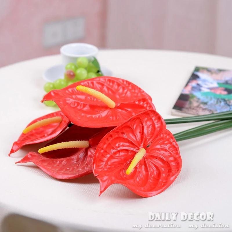 5 шт. 72 см 28 ''антуриум зеленые антуриевые цветы домашние балконные растения