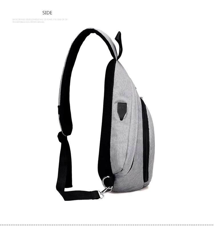 Мужской рюкзак через плечо с USB зарядкой|Мужские рюкзаки| |