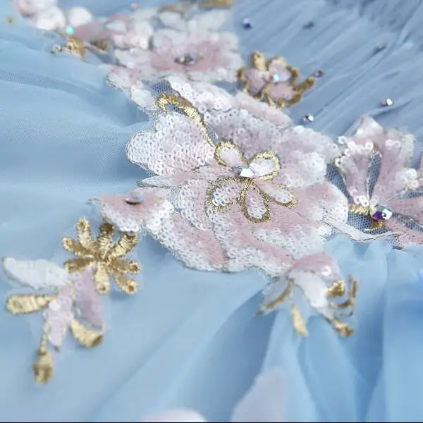 Настоящая фотография небесно-голубого цвета Vestido De Formatura импортные вечерние платья размера плюс с длинным рукавом три четверти с вырезом-лодочкой на спине платья для выпускного вечера