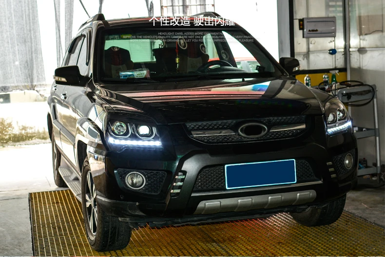 Стайлинга автомобилей чехол для KIA Sportage 2007-2012 фары светодиодный фар DRL светодиодный фары линзы Ксеноновые turnlight Бег свет