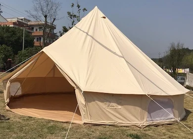 Glamping праздник 4 сезон водонепроницаемый холст ткань Колокольчик палатка для famliy кемпинг - Цвет: 6m cotton bell tent