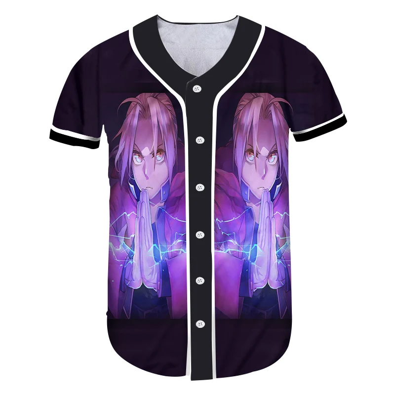 OGKB Новые летние топы быстросохнущие футболки Новая мода Забавный принт аниме