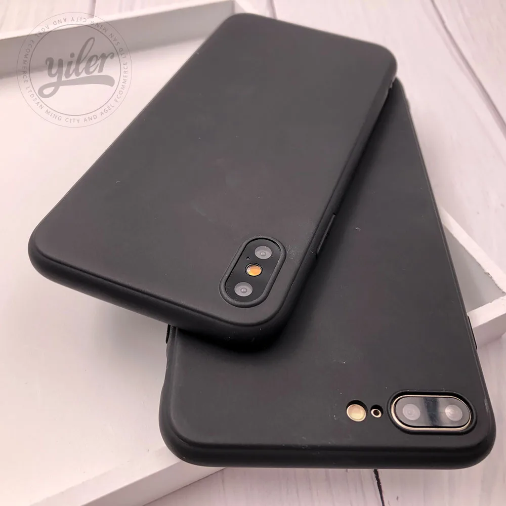 Модный черный чехол для девочек iPhone 11 Pro XS Max, чехол для телефона, чехол для iPhone XS XR 6 7 8 Plus чехол для iPhone 5 5S SE 6S - Цвет: Black Soft TPU Case