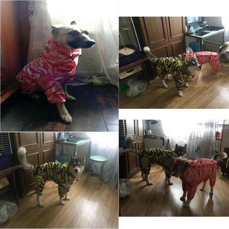 2017 Лидер продаж камуфляж плащ для собак с капюшоном водонепроницаемый дождь