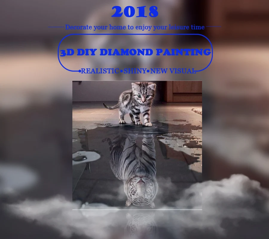 Полный 5D Diy Daimond Картина кошки тигра 3D алмазов картина круглые стразы полный Diamant живопись вышивка Животные
