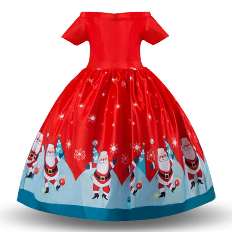 2018 Новогоднее рождественское платье для девочек принцессы без рукавов Детский