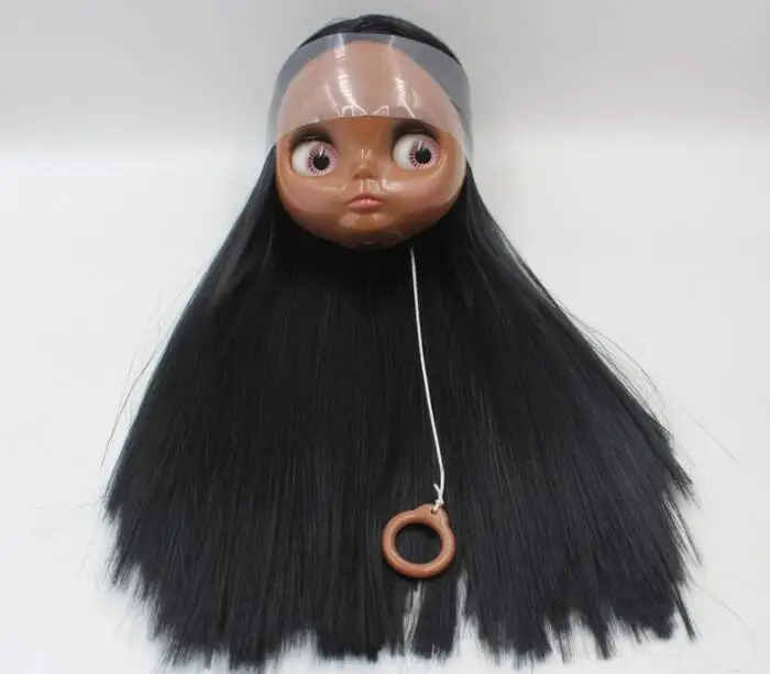 Кукла телесного цвета супер темная кожа черные прямые длинные волосы|Куклы| |