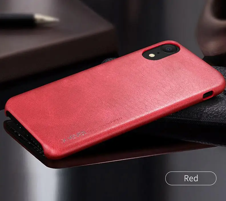 Classic red Роскошный Ретро мягкий из искусственной кожи чехол для iphone XS Max XR X Ультра тонкая задняя крышка для iphone 11 Pro Max 8 7 6 6S Plus X S 5 5S чехол - Цвет: Classic red