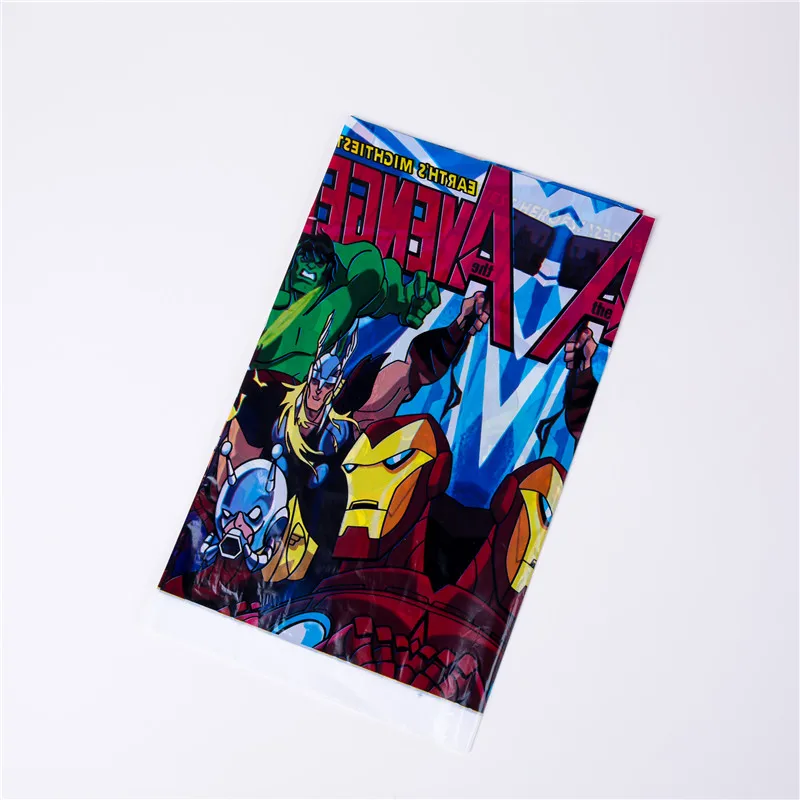 Table Cloth 1 Pcs Супер Герой Тема Мстители одноразовые бумажные салфетки баннер скатерть стакан с соломинкой тарелки детский душ день рождения принадлежности - Цвет: Table Cloth 1 Pcs