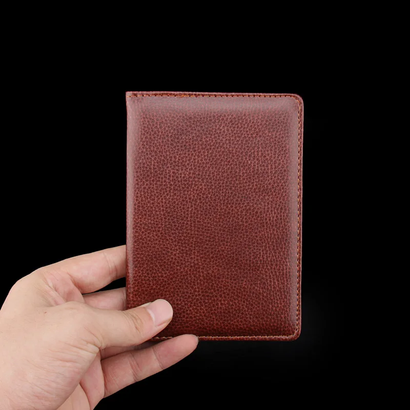 dark red Твердая обложка для паспорта для проездных документов держатель кредитной карты с визитной карточкой(Пользовательский логотип доступен - Цвет: dark red