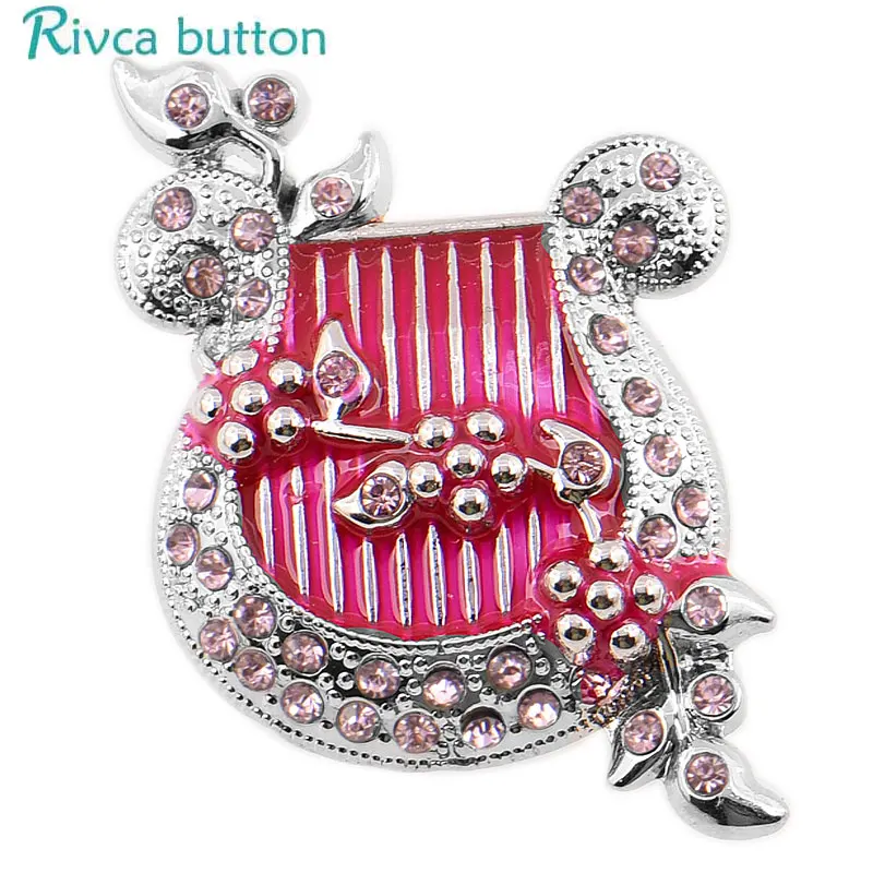 Новинка Rivca Ginger 18 мм кнопки смешанные цвета цветок модные ювелирные кожаные