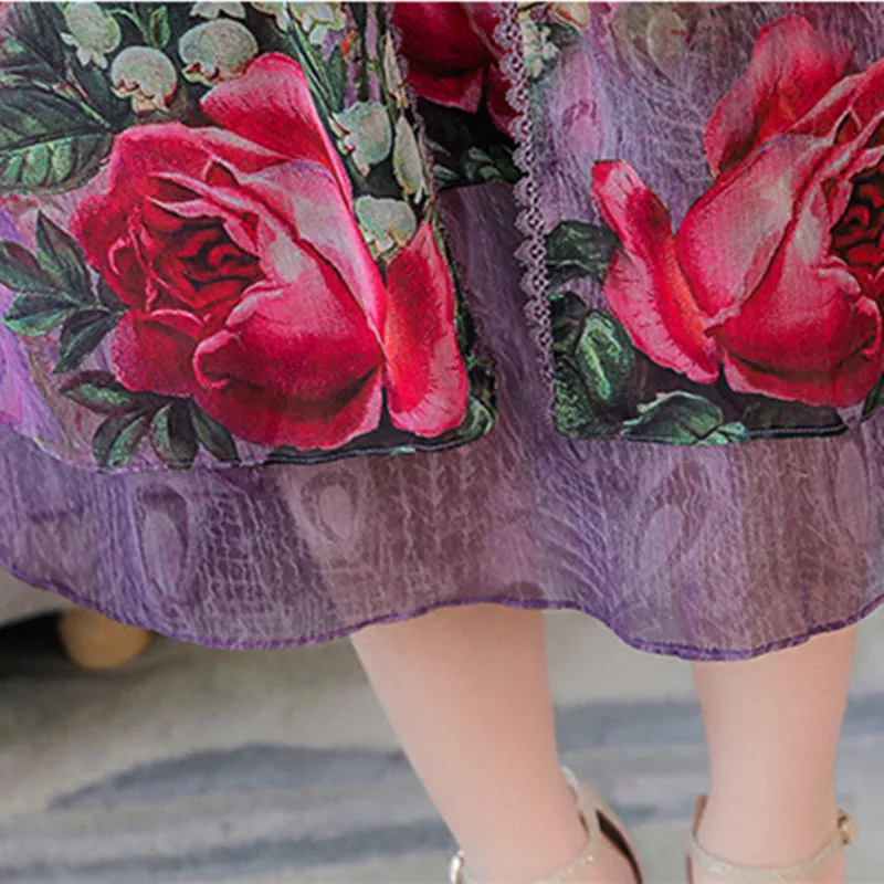 Комплект из 2 предметов женские платья Шелковый кардиган с цветочным принтом