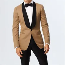 Новый модный приталенный мужской костюм на заказ смокинг Masculino 2