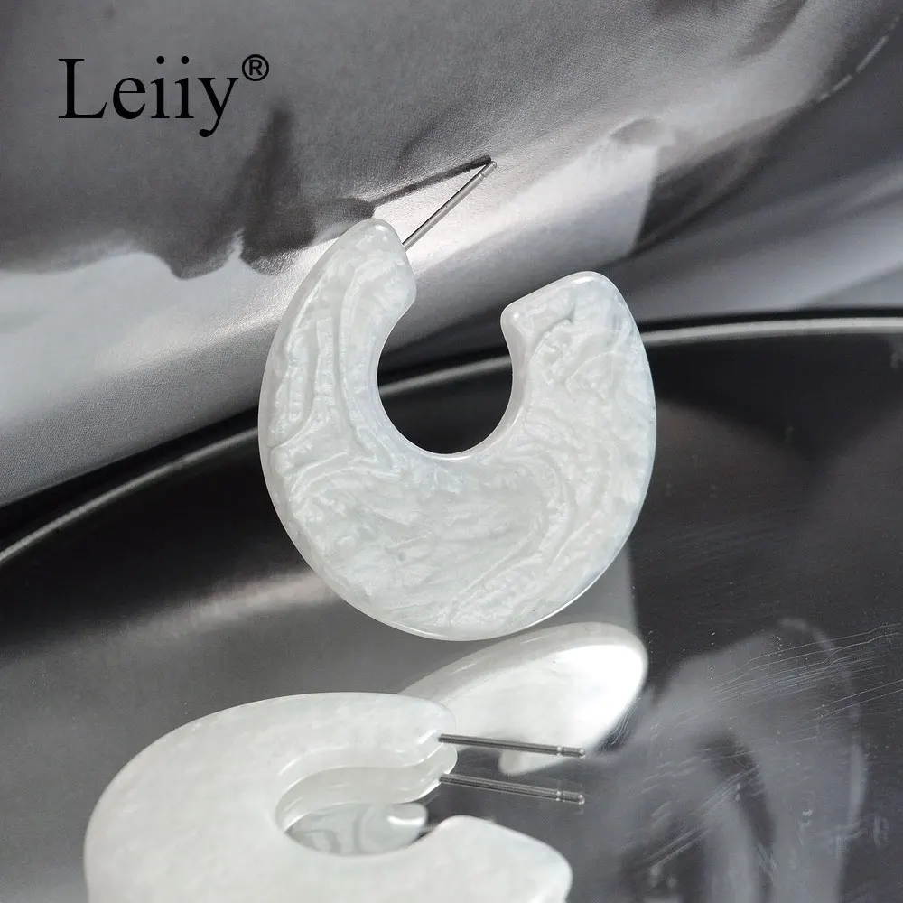 Leiiy 3 colors Trendy Simple Resin Earrings Fashion Women Stud Korean Jewelry Boucle D Oreille Pendientes | Украшения и