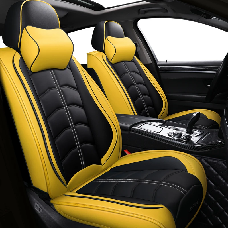 Спортивный кожаный чехол на сиденье автомобиля fiat 500x panda 500 marea palio punto grande stilo uno tempra