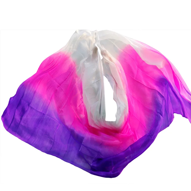 

high quality women seidenschleier sexy belly dance veil scarf 100% authentic silk veil belly dance purple+rose+white