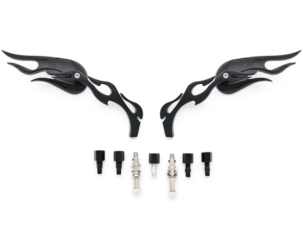 Абсолютно новые черные мотоциклетные зеркала Flame на заказ для VTX 1800 TYPE C R S N F T RETRO |