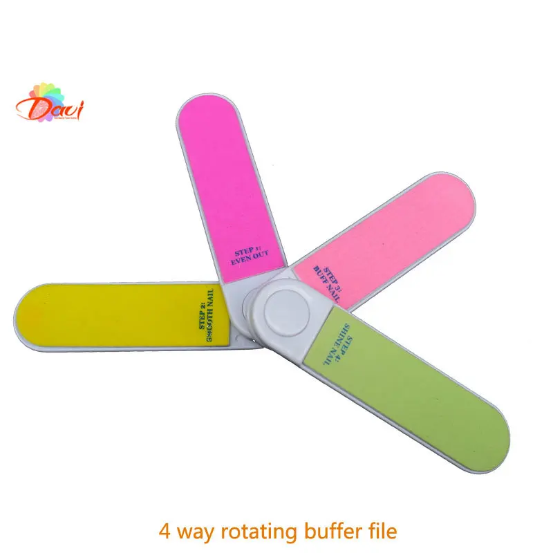 6 шт./лот Ротационные пилочки для ногтей буфер блока 4 способа полировки блестящий