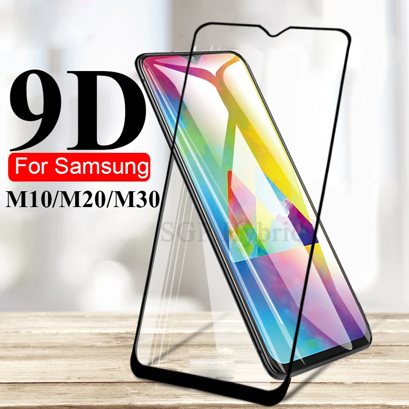 9D закаленное стекло для samsung galaxy m30 m20 m10 Полное покрытие экрана m105f m205f m305f защитная