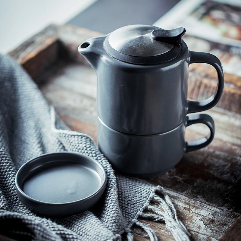 Европейский Набор чашек кофейника керамический набор для послеобеденного чая