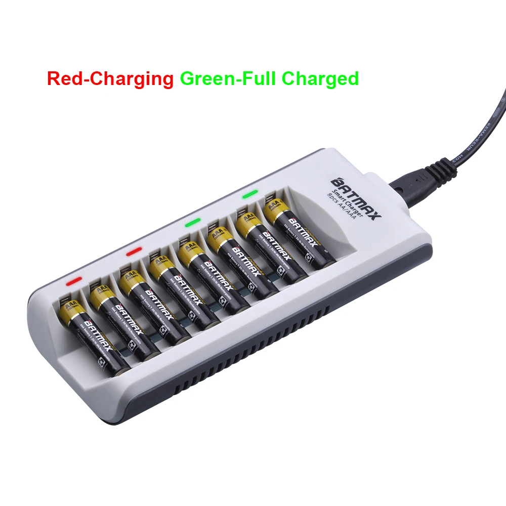12 шт. перезаряжаемые батарейки AAA 1100 мАч 1 2 в + 8 слотов|battery charger|battery charger for aarechargeable