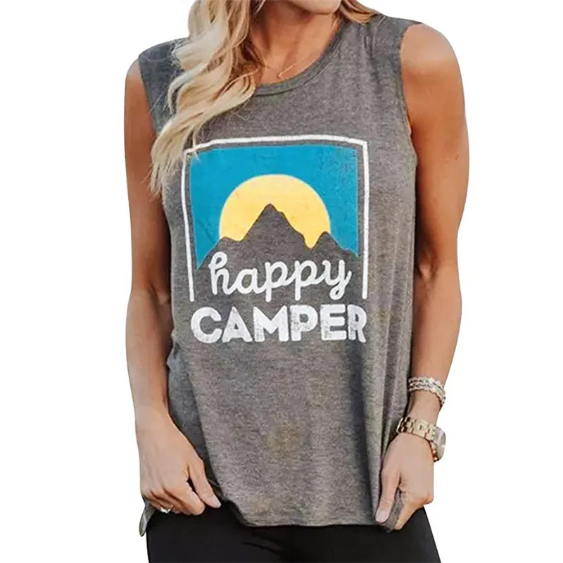 Новый топ на бретелях 2019 женские модные летние топы без рукавов с буквенным