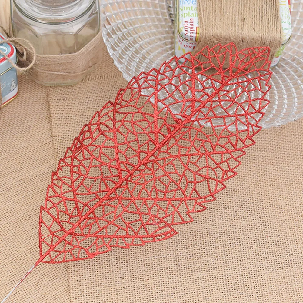 (Упаковка из 6) Золотые/серебряные/красные декоративные листья вырезы изысканные