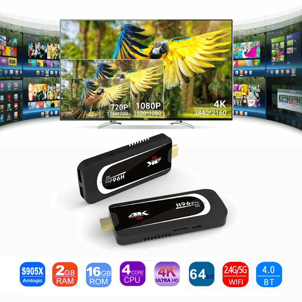 H96 Pro Мини ПК Android 7 1 Amlogic S905X четырехъядерный 2 4G 5G Wifi Netflix tv Dongle 2G ram 16G rom Miracast BT4.0 4K HD