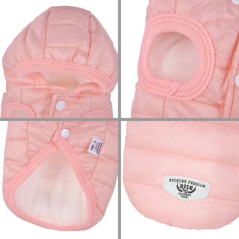 Одежда для собак маленьких Зимний Теплый Щенок домашнее животное кот пуховик