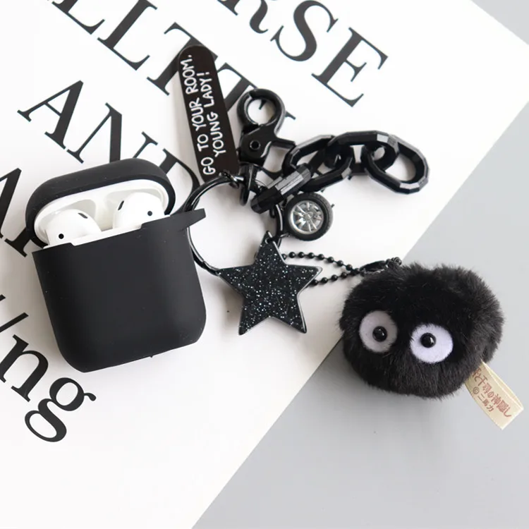 Симпатичные Susuwatari Струны для airpods наушники мягкая сумка Универсальный телефон