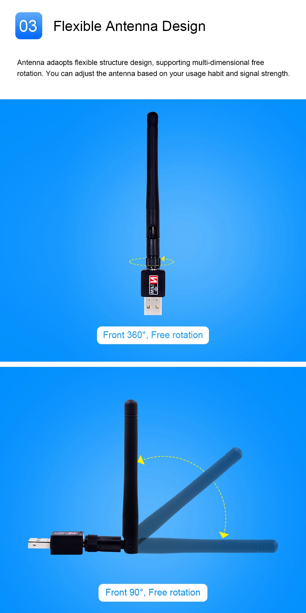 CHIPL мини Сетевая карта USB WiFi адаптер 150 Мбит/с 2dBi Wi-Fi адаптер ПК Wi Fi антенна WiFi ключ 2,4G USB Ethernet WiFi приемник