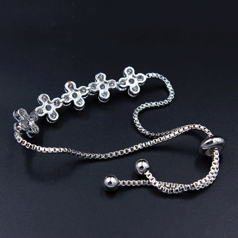 Пять цветов дизайн размер регулируемый шарм браслеты для женщин сверкающий