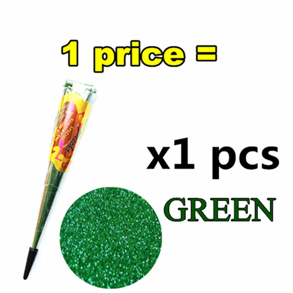 1 pcs Green Nu-TATY, для покраски тела, Дамская мода, Mehndi, хна, паста, конус, временная татуировка, макияж, инструмент,, безопасная, водонепроницаемая, тату - Цвет: 1 pcs Green