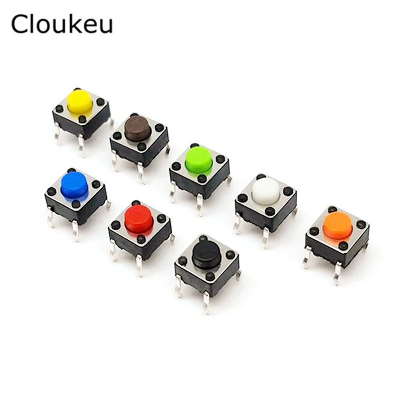 50Pcs 6*6*25MM touch switch patch micro button four foot 6x6x25 copper | Обустройство дома