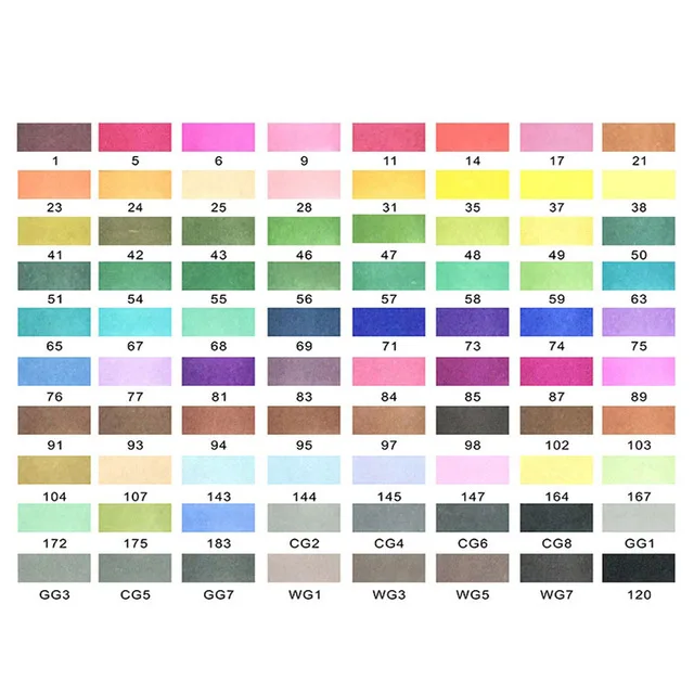 landscape 80 colors Улучшенный 40/60/80/120/160 Цвета ручка маркер комплект Dual Head эскиз маркеры кисточки ручка для рисования манга анимация дизайн товары для рукоделия - Цвет: landscape 80 colors