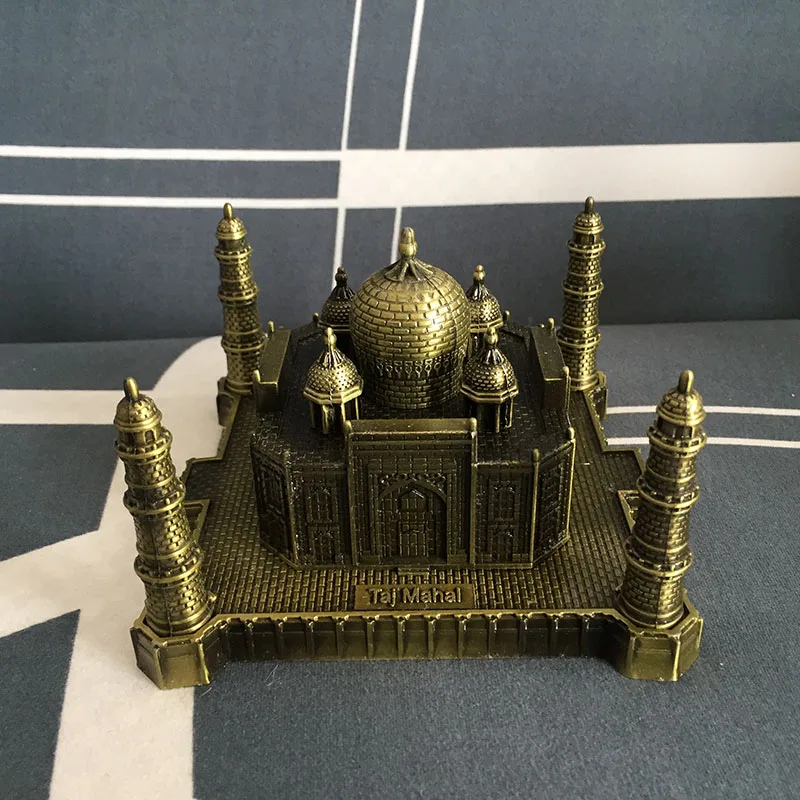 12cm Taj Mahal Лидер продаж популярный подарок выбор всемирно известный памятник сувенир Кремлевский дворец Бразилия Jusus Mecca башня Империя здание небо дерево Тадж - Цвет: 12cm Taj Mahal
