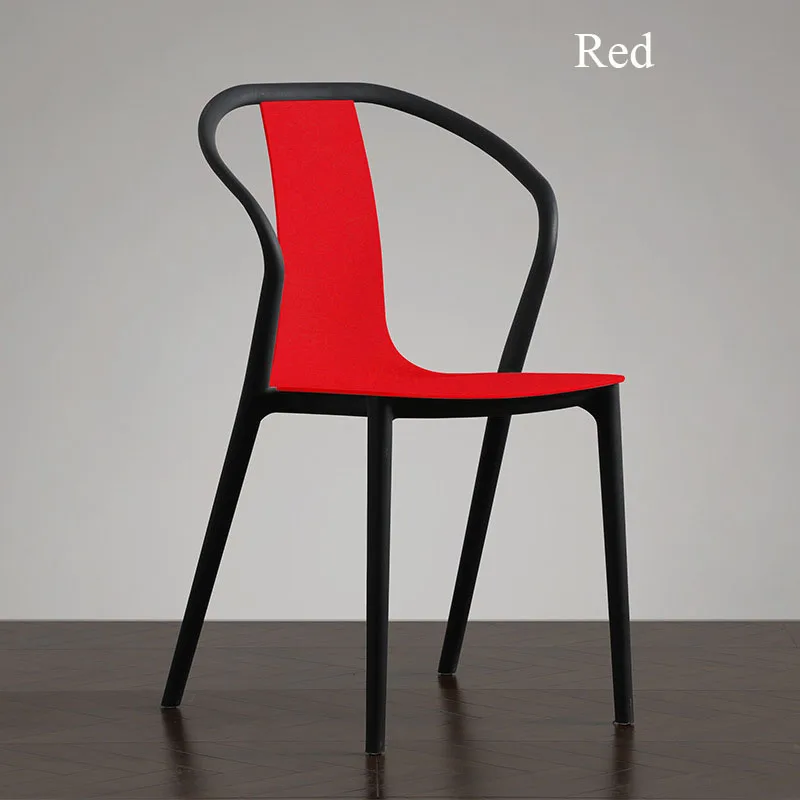 Красный Modern Minimalist Home Furniture Creative Plastic Chair Nordic INS Outdoor Casual Restaurant Conference Personality Office Chair - Цвет: Красный