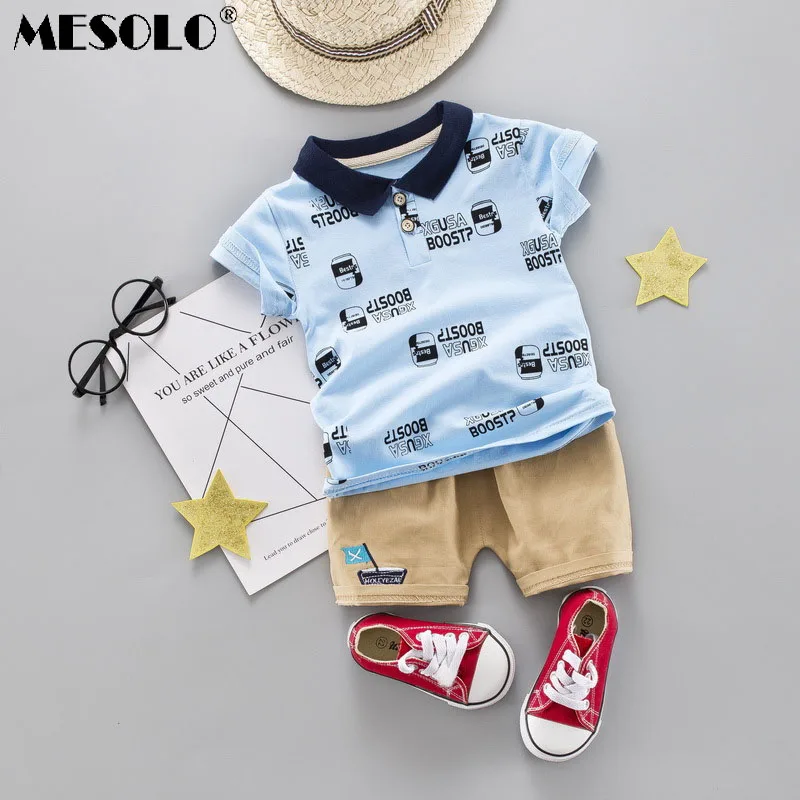 MESOLO Соединенные Штаты 2019 новые хлопковые буквы Детская футболка с коротким