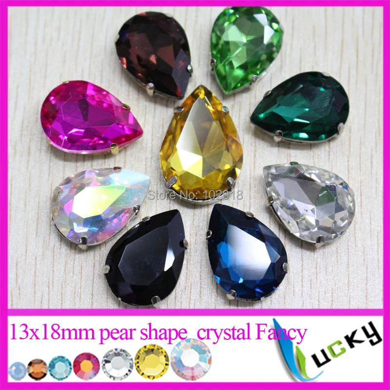 Супер блестящие прозрачные модные камни 84 шт. 13x18 мм грушевидной формы острые