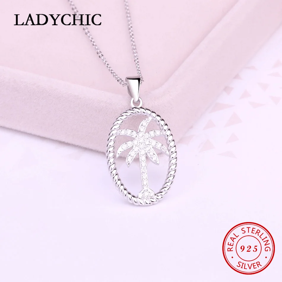 Женское Ожерелье с кулоном LADYCHIC из настоящего твердого стерлингового серебра 925