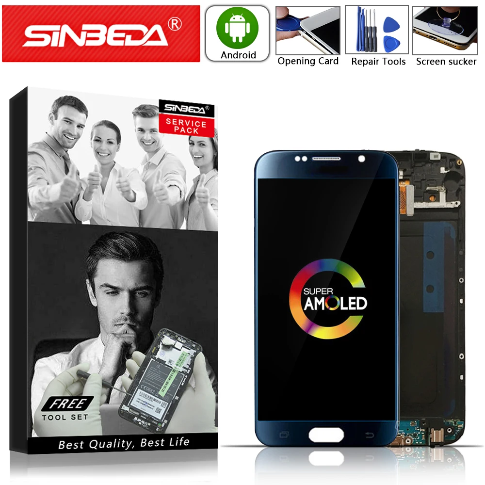 5," AMOLED для samsung Galaxy S6 G920A G920F, ЖК-дисплей, дигитайзер, сенсорный экран с рамкой для samsung S6, ЖК-дисплей G920F, ЖК-дисплей