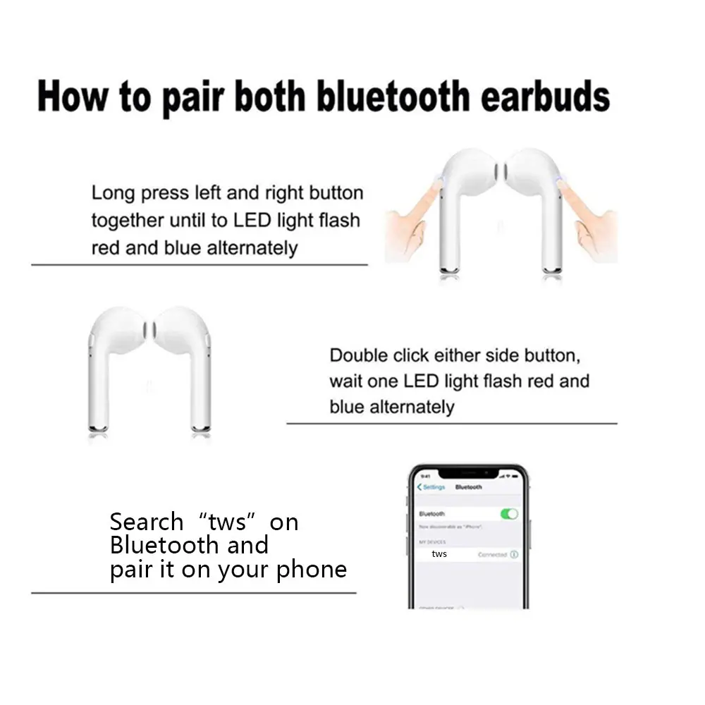 Новинка I9S TWS беспроводные наушники портативные 4,2 Bluetooth гарнитура невидимые мини наушники для всех смартфонов слуховой аппарат Магнитный