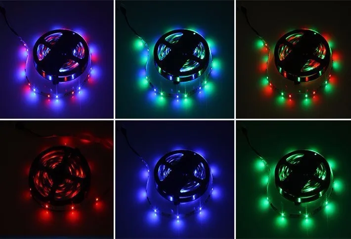 Цветная(RGB) 5 M SMD5050 Изменяемая Цвет светодиодные полосы с драйвером Сенсор дистанционного Управление украшения дома Гостиная обновления 12 V FlexibleTape